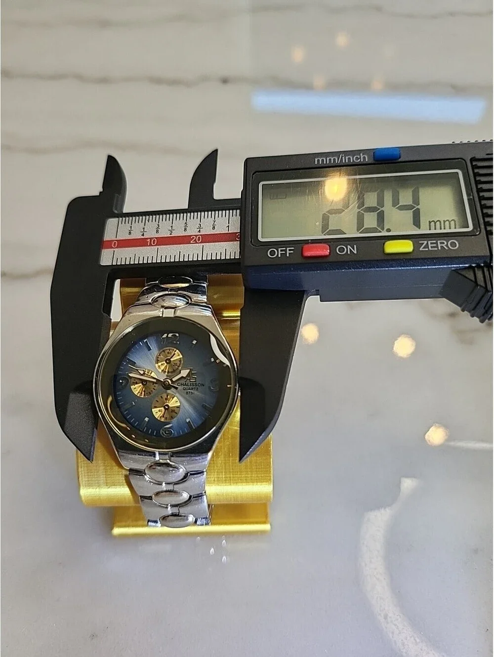 Vtg Chalisson Womans Watch New Battery 28mm 6.25